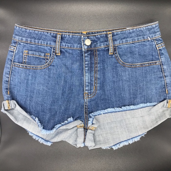 Aeropostale Pants - Aeropostale Denim Jean Shorts blue Size 10 Waist 30" Raw‎ Hem Distressed